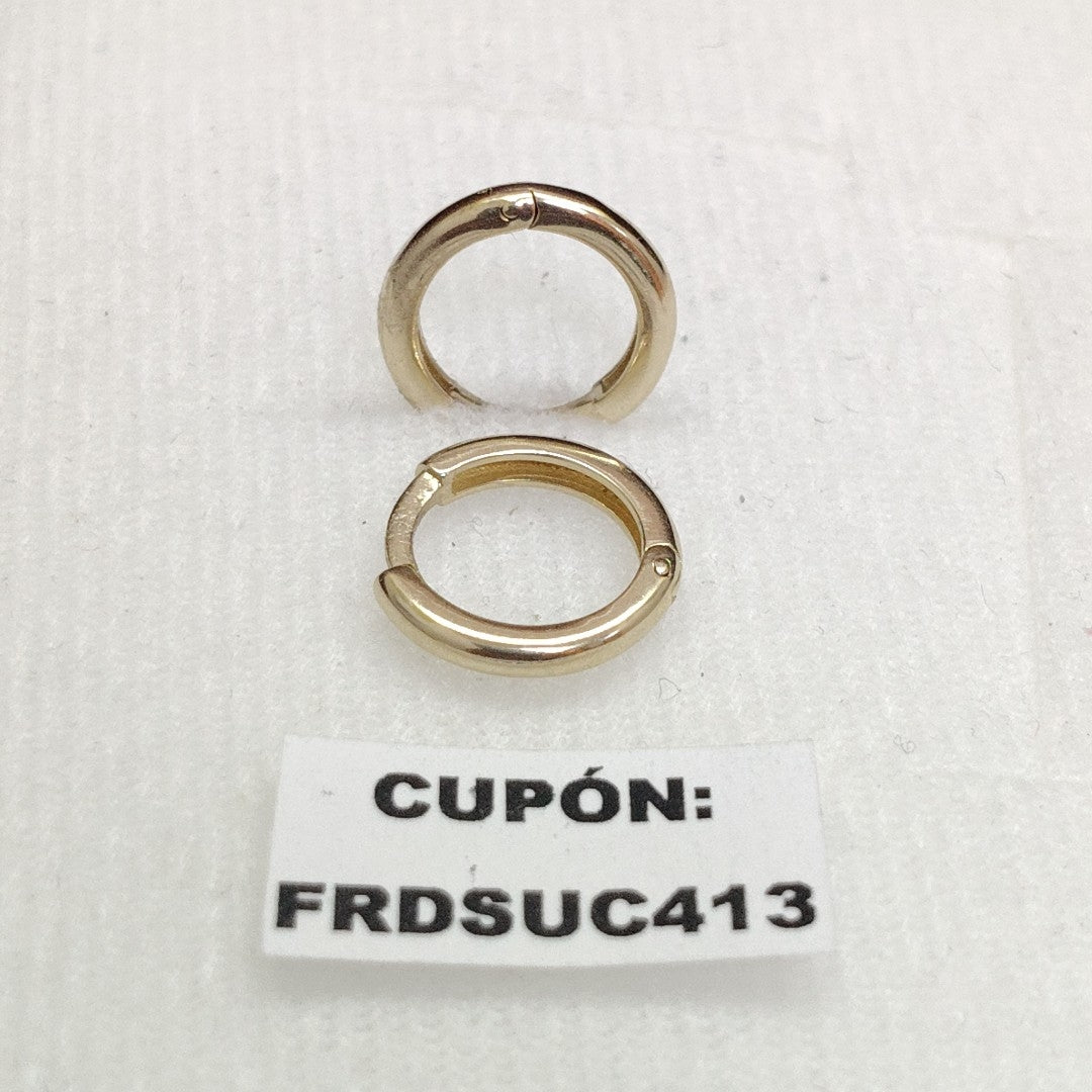ARETES ARRACADAS LISAS 10K 1.1 GR (NUEVO)