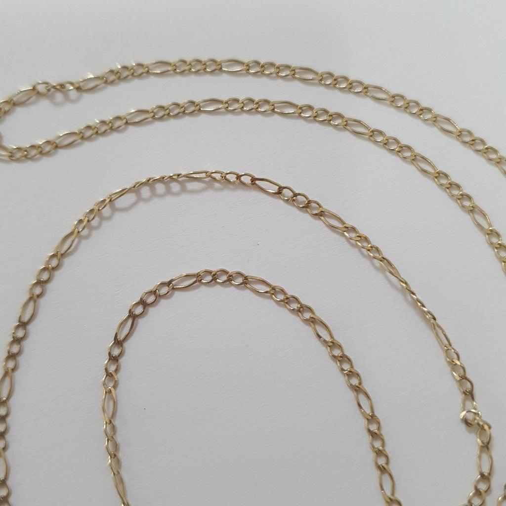 CADENAS TEJIDO ESLABONES ORO 10K 60 CM 2.2 GR (NUEVO)