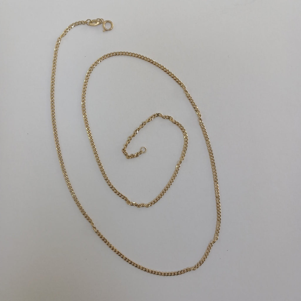 CADENAS TEJIDO BARBADA ORO 10K 55 CM 3.8 GR (NUEVO)