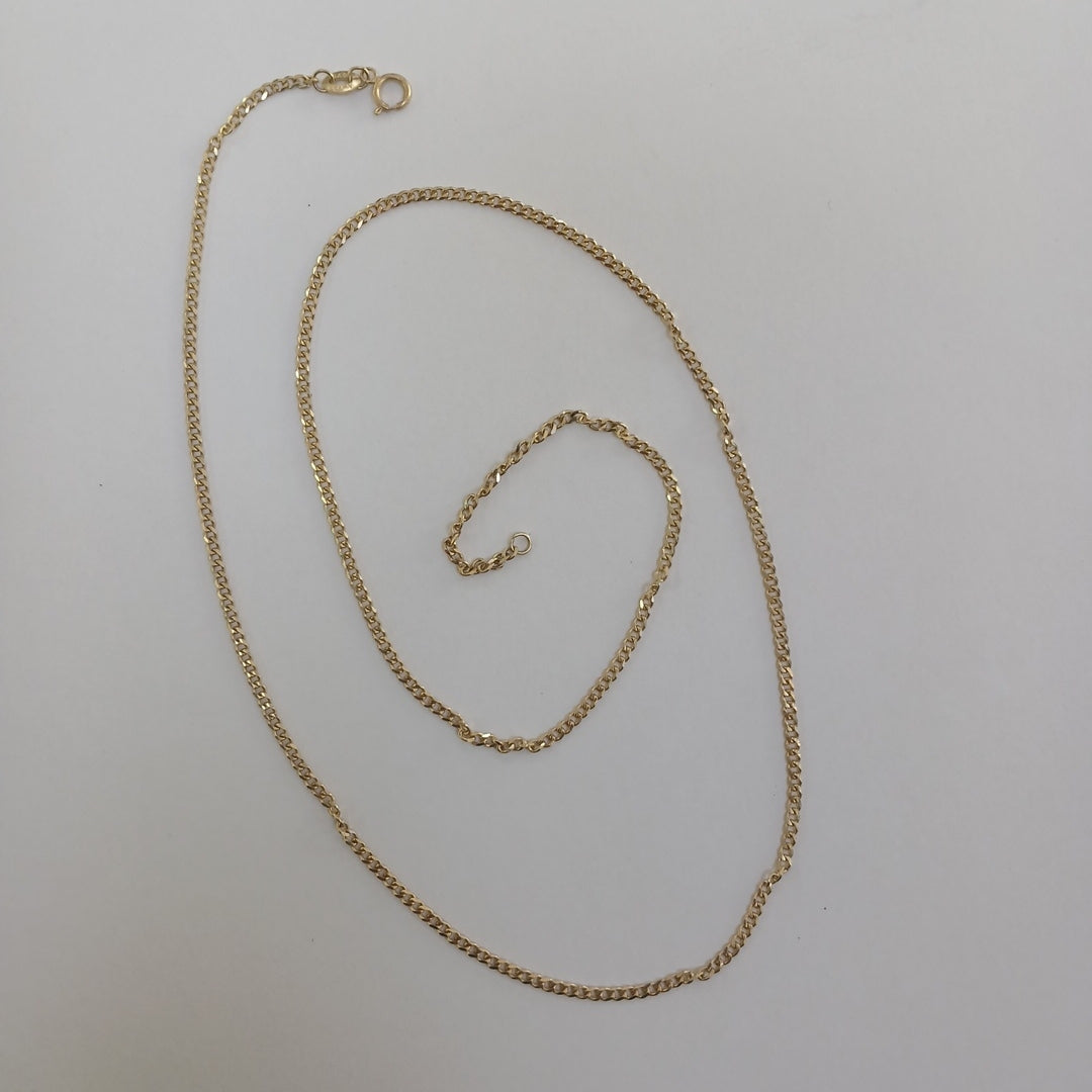 CADENAS TEJIDO BARBADA ORO 10K 55 CM 3.8 GR (NUEVO)
