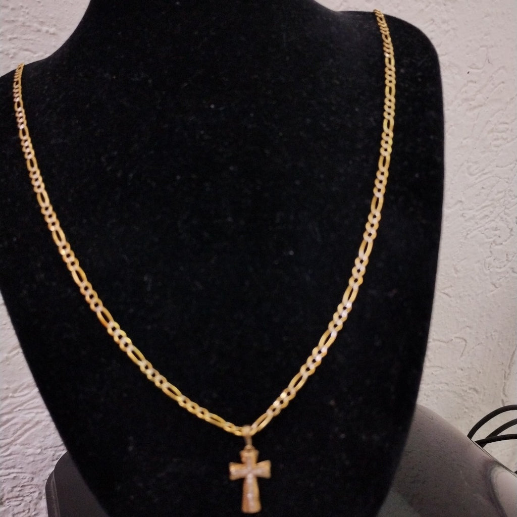 CADENA, CRUCIFIJO ORO 10 K 4.7 GRMS (SEMINUEVO)
