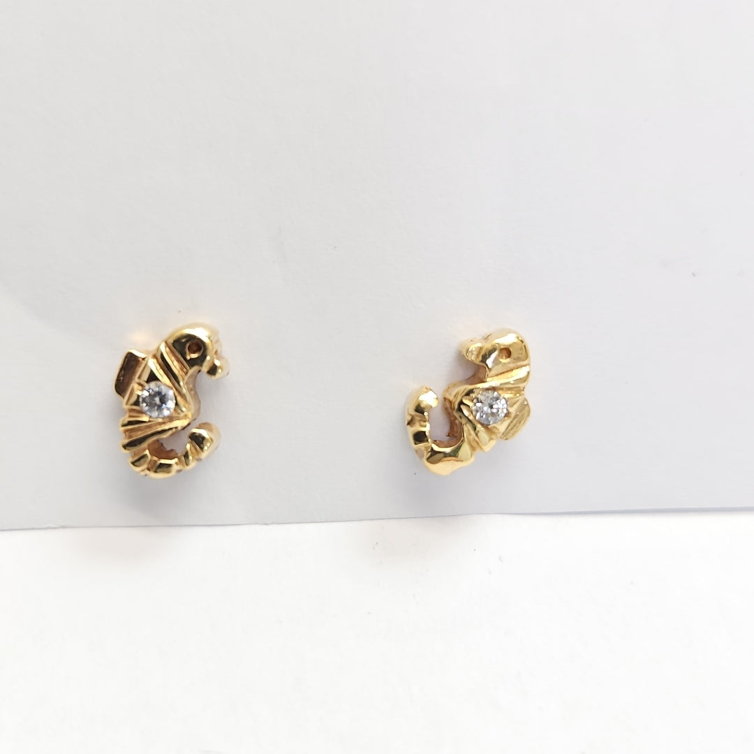 BROQUELES PAR ORO 14 K 2,30 GRMS (SEMINUEVO)