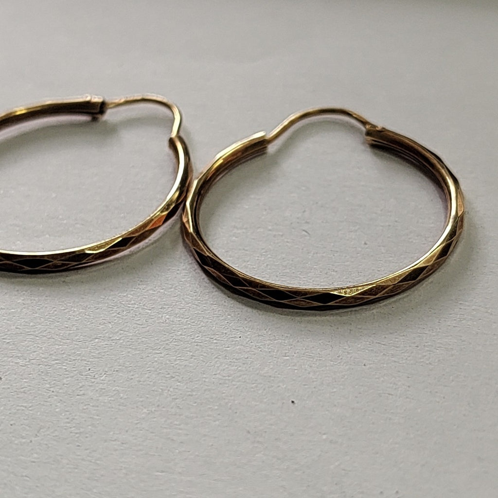 ARRACADAS PAR ORO 14 K 1.8 GRMS (SEMINUEVO)
