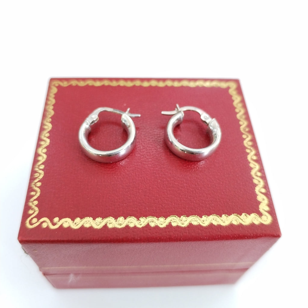 ARRACADAS PAR ORO BLANCO 14 K 1,20 GRMS (SEMINUEVO)