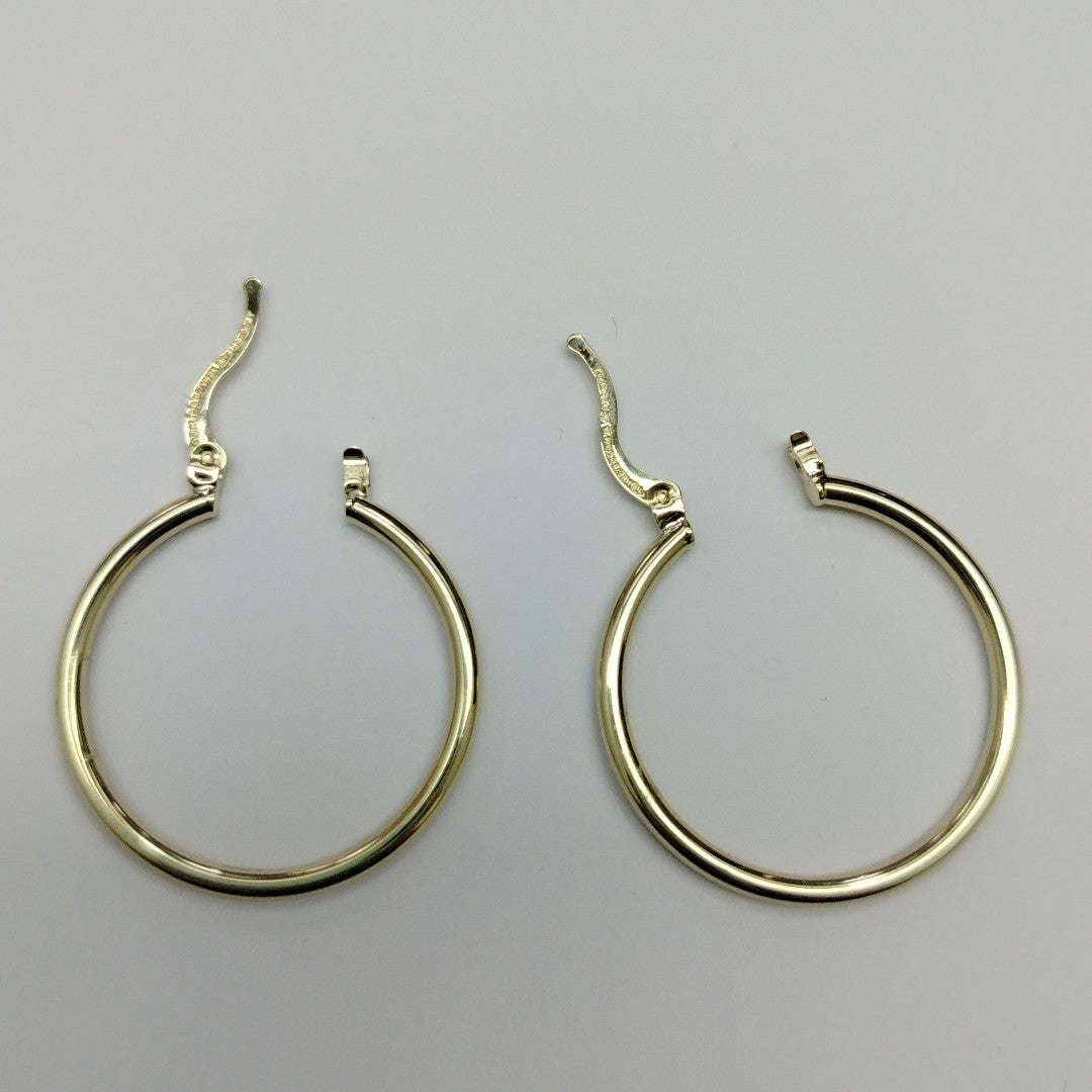 ARETES TEJIDO ARRACADAS LISAS 14K 1.5 GR (NUEVO)