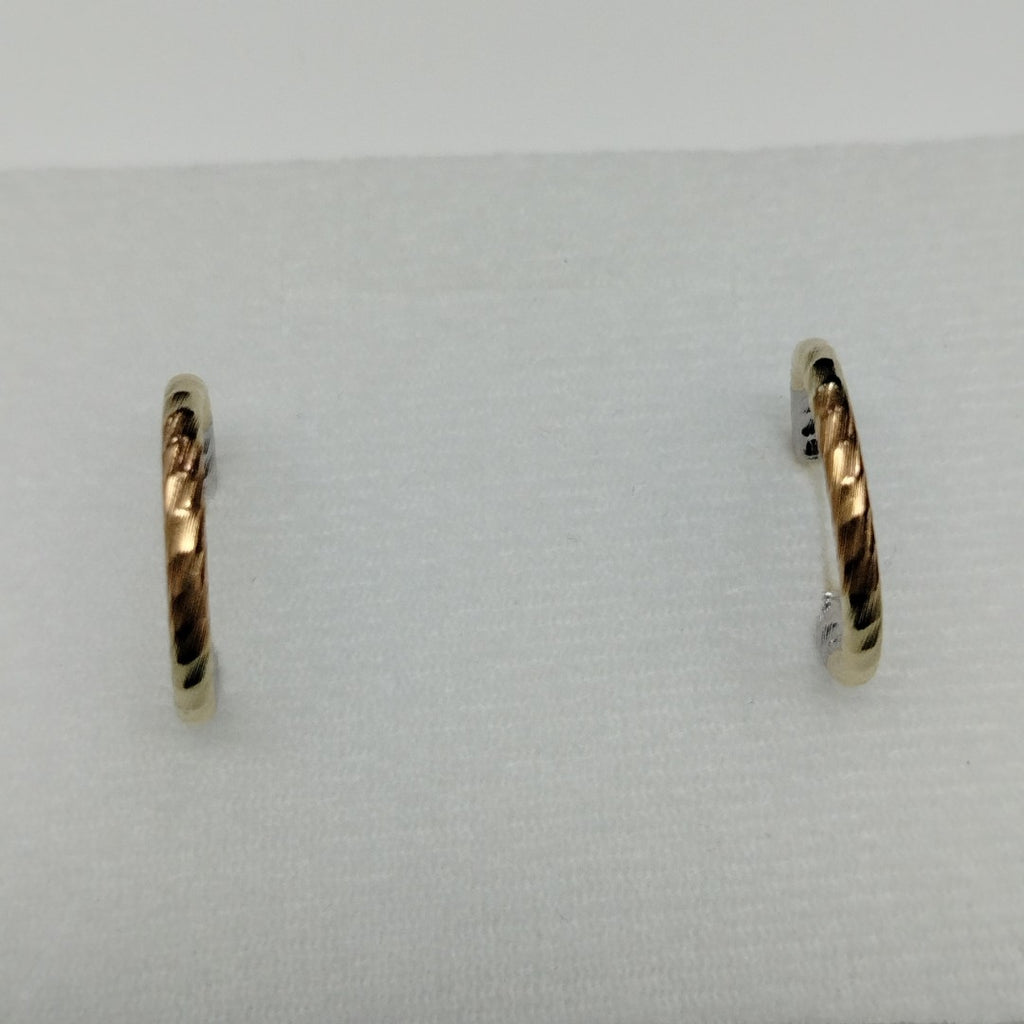 ARETES TEJIDO ARRACADAS TZL COMBINADAS 14K 1.8 GR (NUEVO)