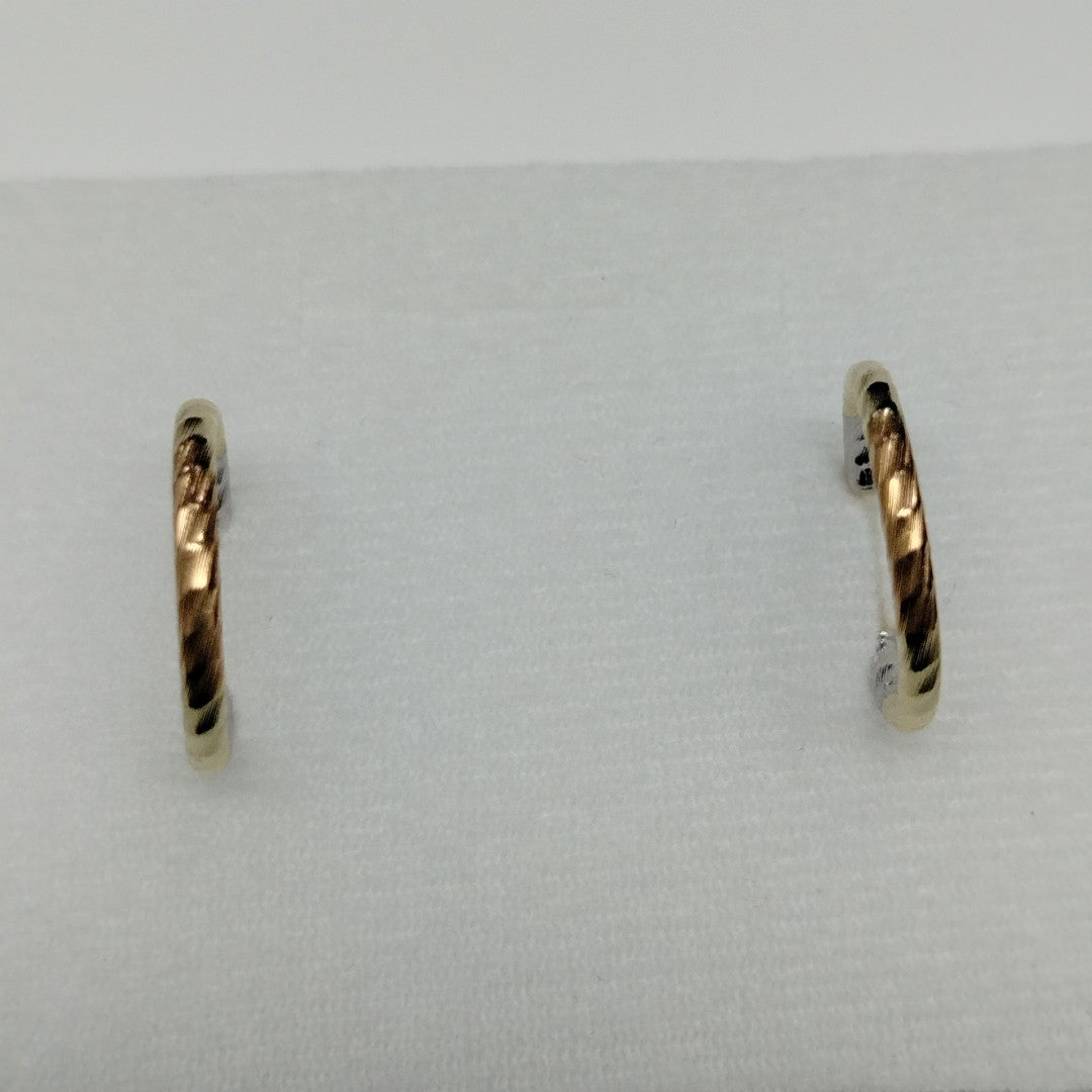 ARETES TEJIDO ARRACADAS TZL COMBINADAS 14K 1.8 GR (NUEVO)