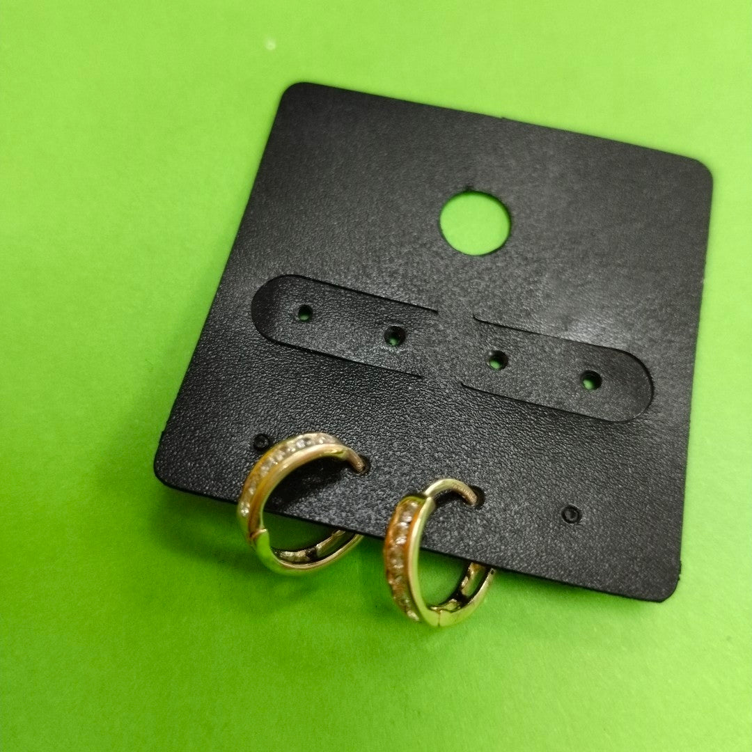 ARETES ARRACADA C CIRCONIAS 14K 1.1 GR (NUEVO)
