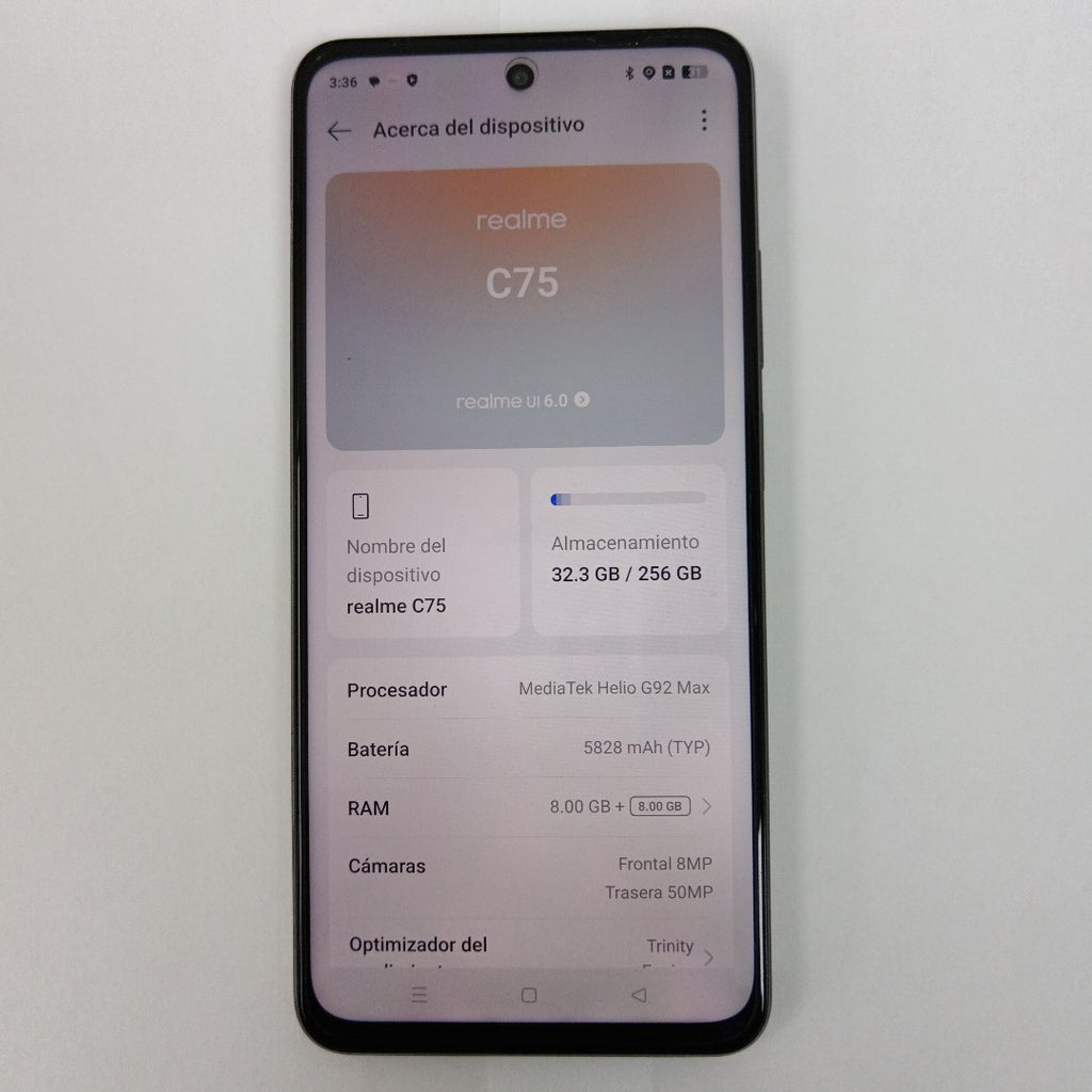 CELULAR REALME C75 RMX3941 (2025) 256 GB 8 GB RAM (SEMINUEVO)