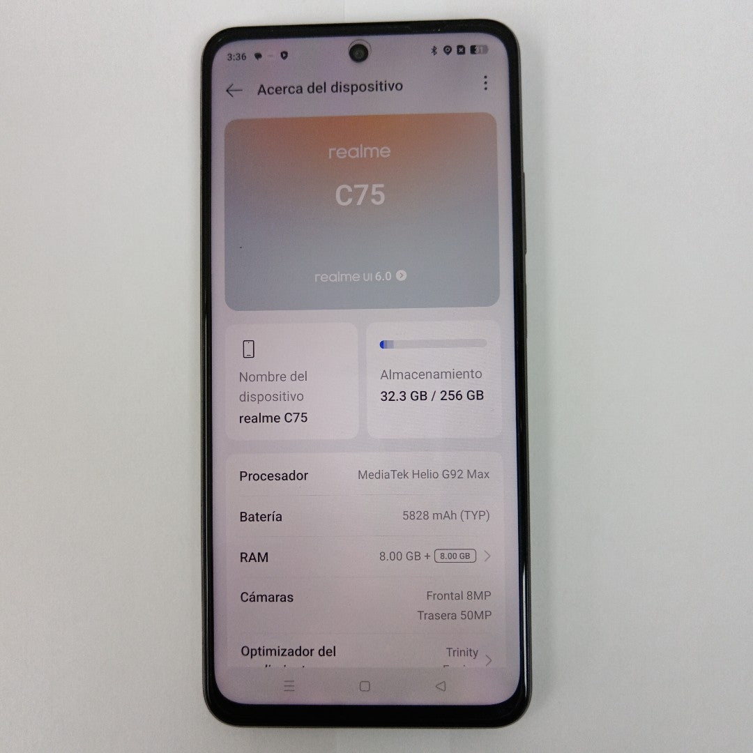 CELULAR REALME C75 RMX3941 (2025) 256 GB 8 GB RAM (SEMINUEVO)