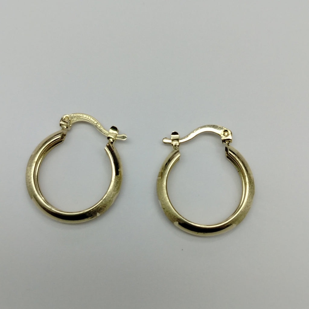 ARETES TEJIDO ARRACADA SATINADA 14K 2.5 GR (NUEVO)