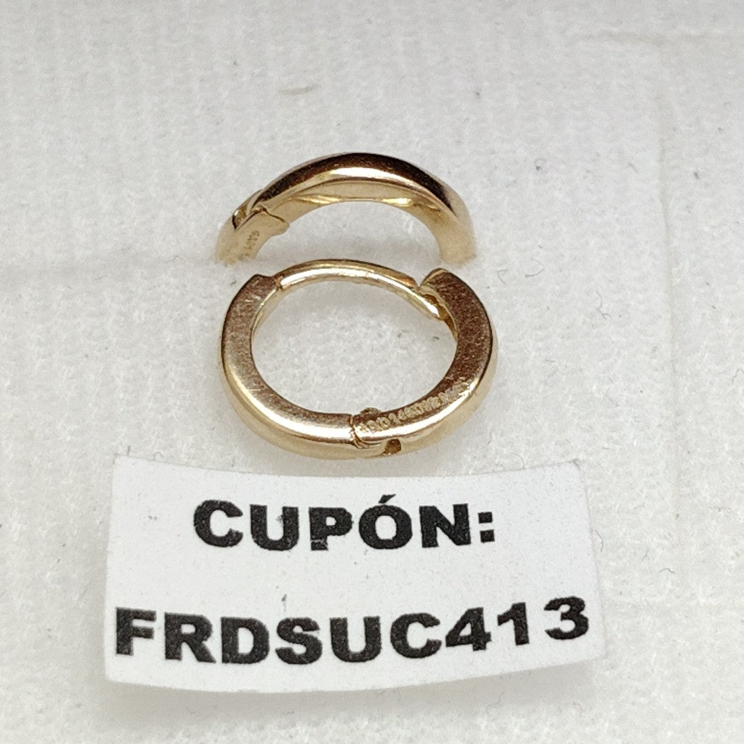 ARETES HUGGIE 14K 1.3 GR (NUEVO)
