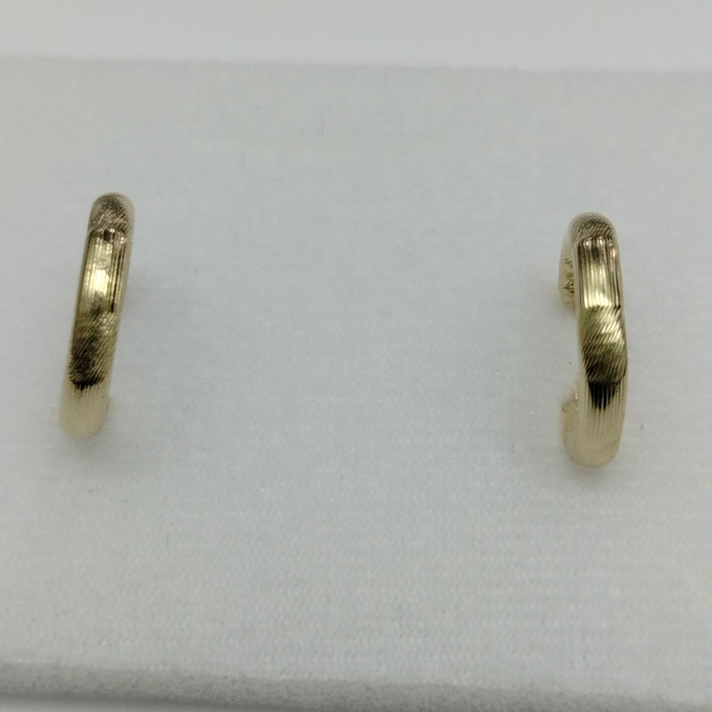 ARETES TEJIDO ARRACADAS CON DISEÑO 14K 2.7 GR (NUEVO)