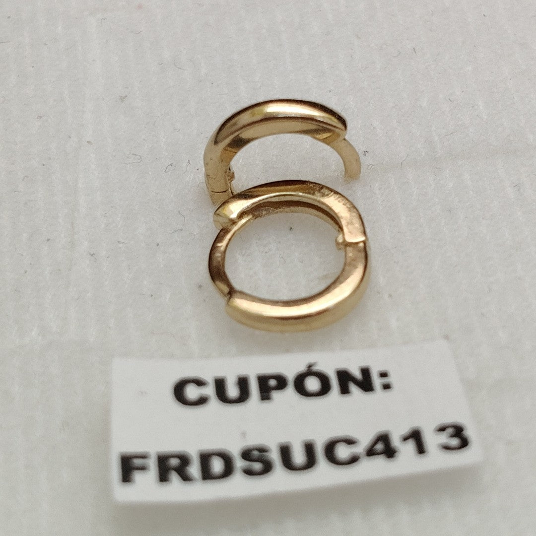 ARETES HUGGIE 14K 1.3 GR (NUEVO)