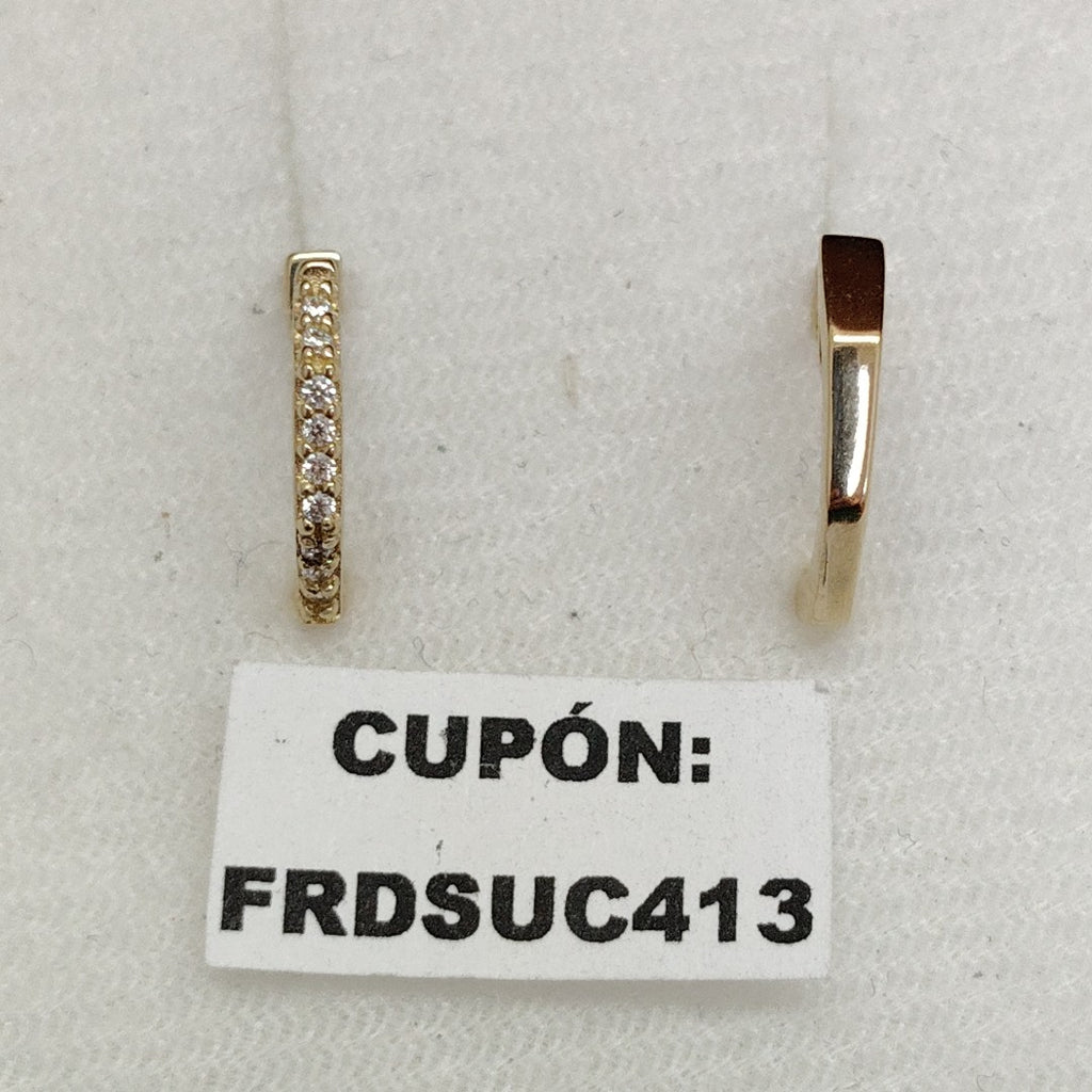 ARETES HUGIES C CIRCONIAS 14K 1.4 GR (NUEVO)