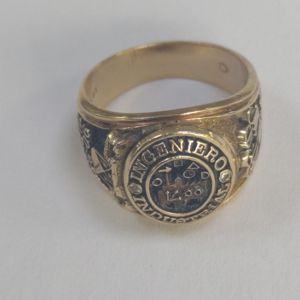 ANILLO DE GRADUACIÓN ORO 10 K 12.1 GRMS (SEMINUEVO)