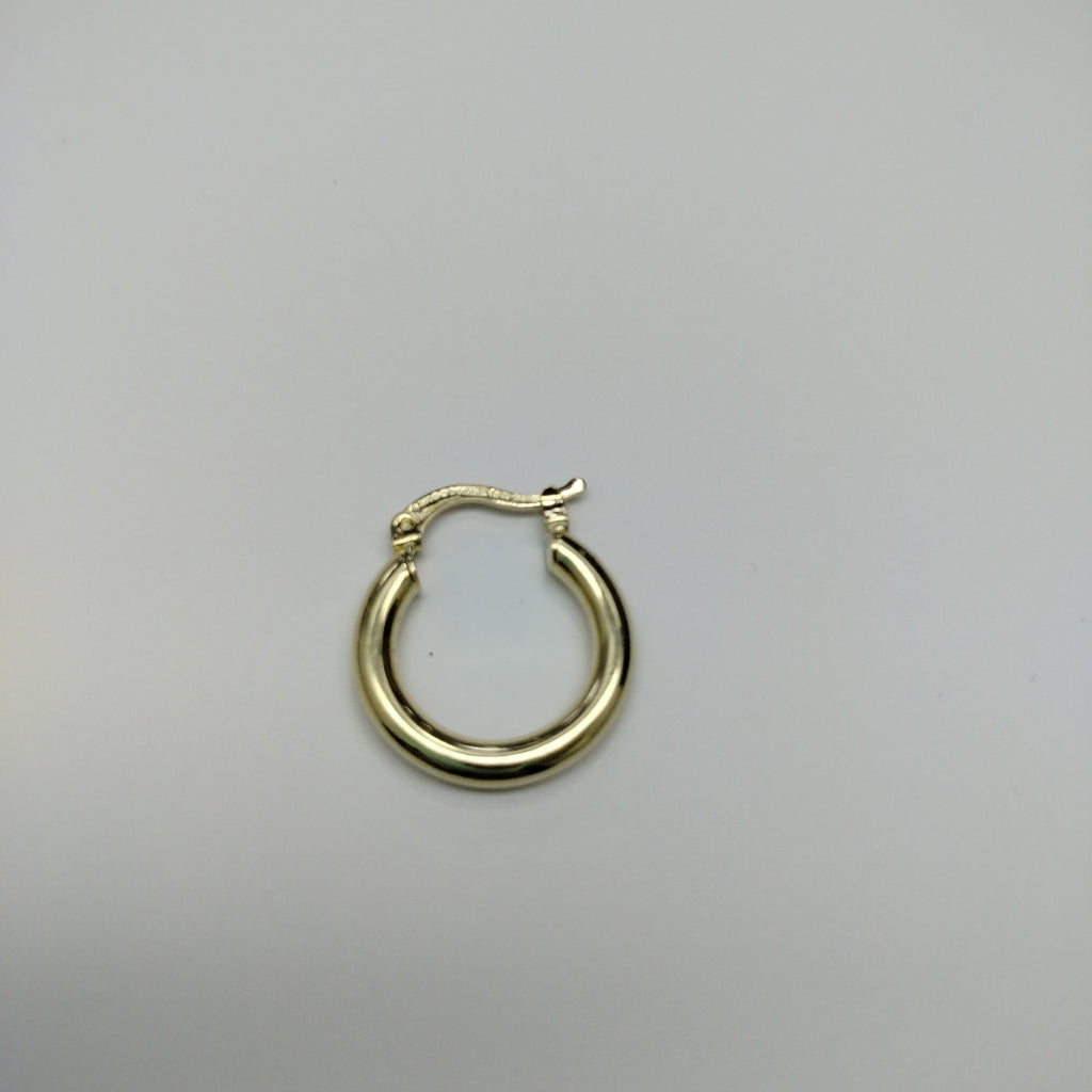 ARETES TEJIDO ARRACADAS LISAS 14K 1.6 GR (NUEVO)