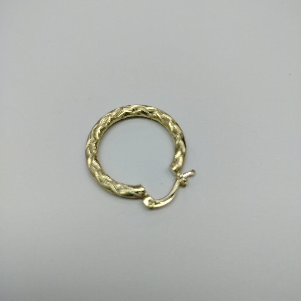ARETES TEJIDO ARRACADA LABRADA 14K 2.6 GR (NUEVO)