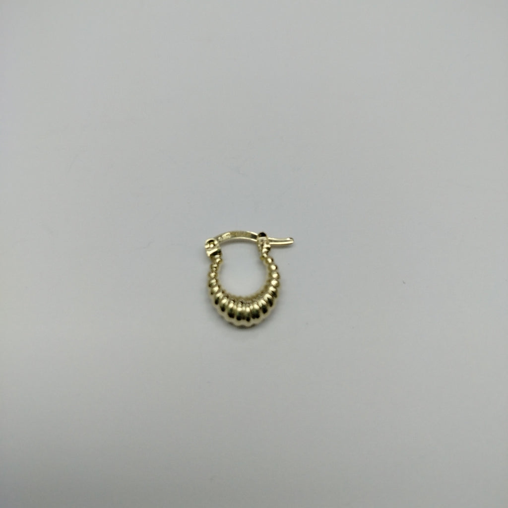 ARETES ARRACADA ESTRIADAS 14K 1.1 GR (NUEVO)