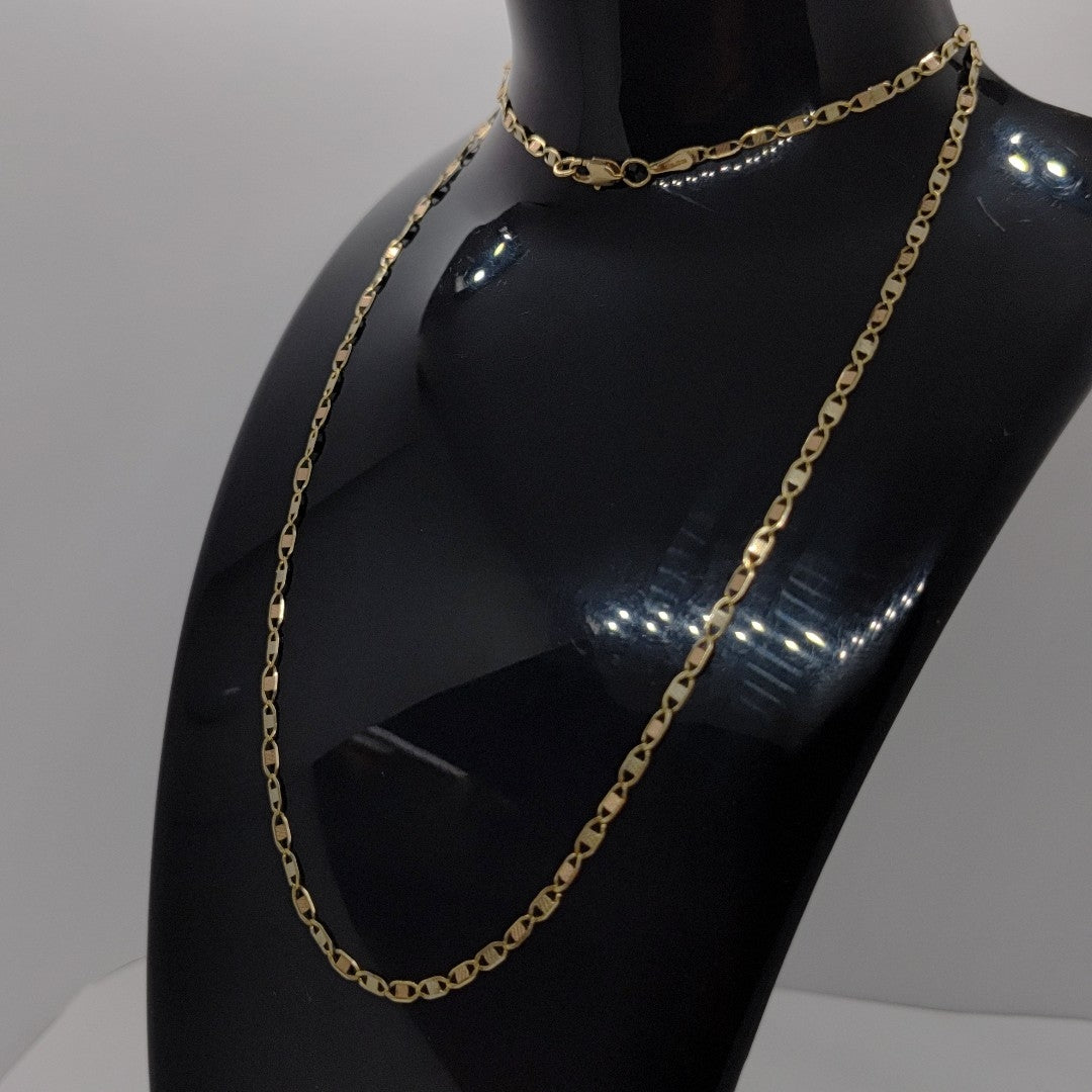 CADENA ORO COMBINADO 10 K 3,30 GRMS (SEMINUEVO)