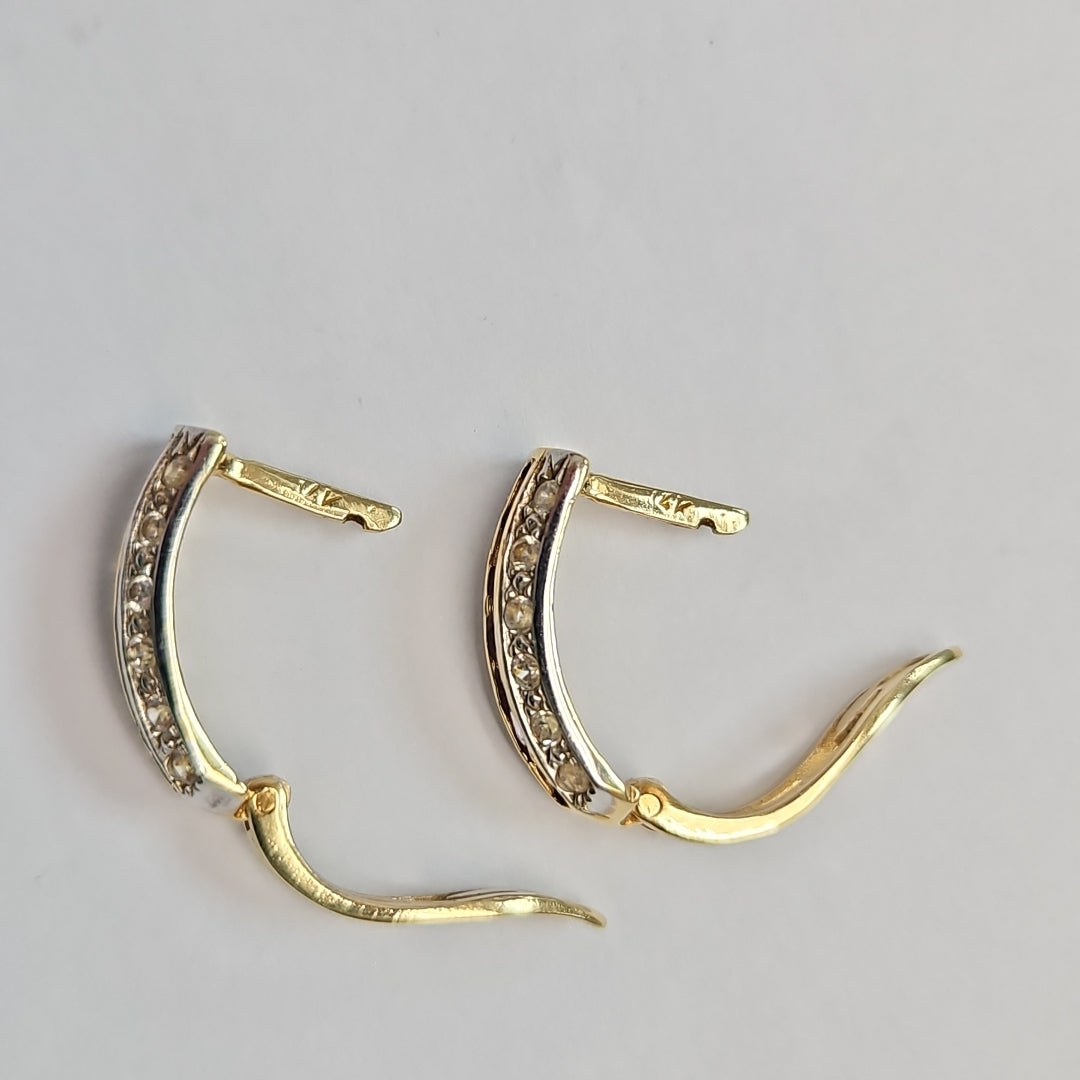ARETES PAR ORO 14 K 5,10 GRMS (SEMINUEVO)