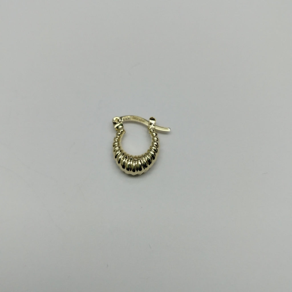 ARETES ARRACADA ESTRIADAS 14K 1.1 GR (NUEVO)