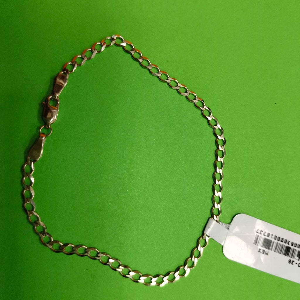 PULSERA TEJIDO BARBADA 14K 21 CM 3.8 GR (NUEVO)