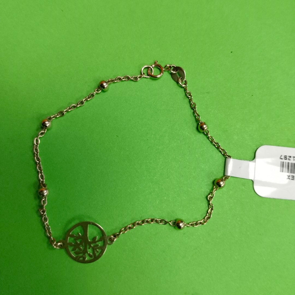 PULSERA TEJIDO ESPECIAL ARBOL 14K 18 CM 1.7 GR (NUEVO)