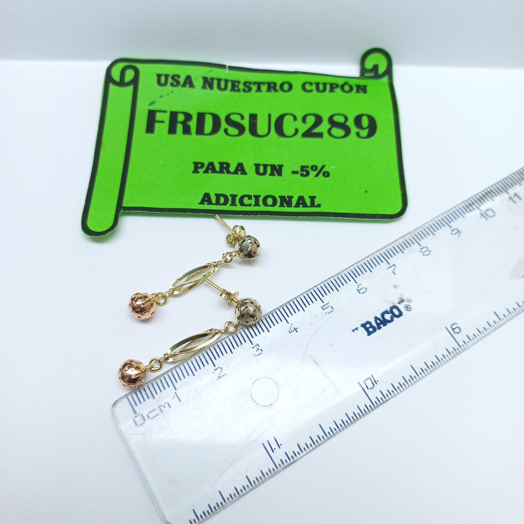BROQUELES PAR ORO 14 K 3.1 GRMS (SEMINUEVO)