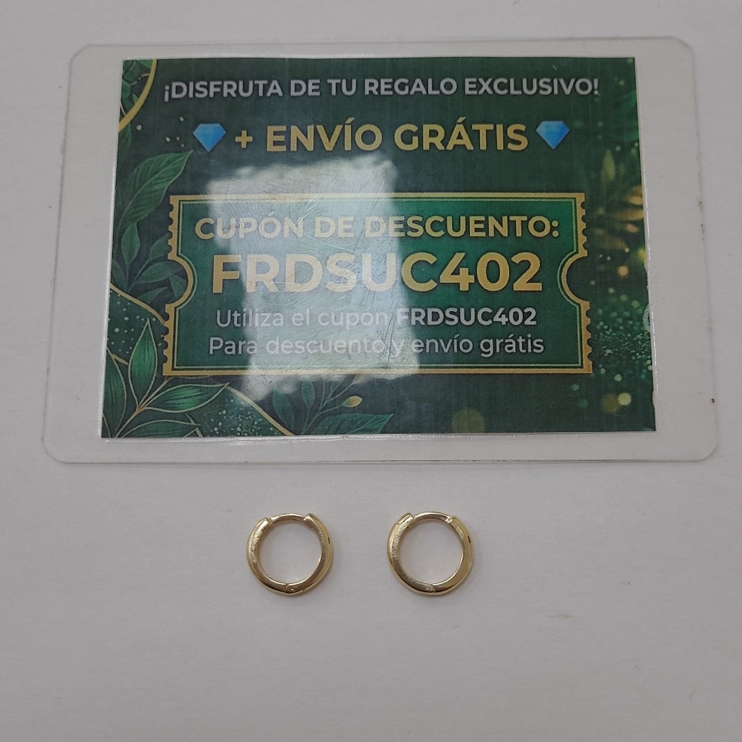 ARETES ARRACADAS LISAS 10K 1.2 GR (NUEVO)