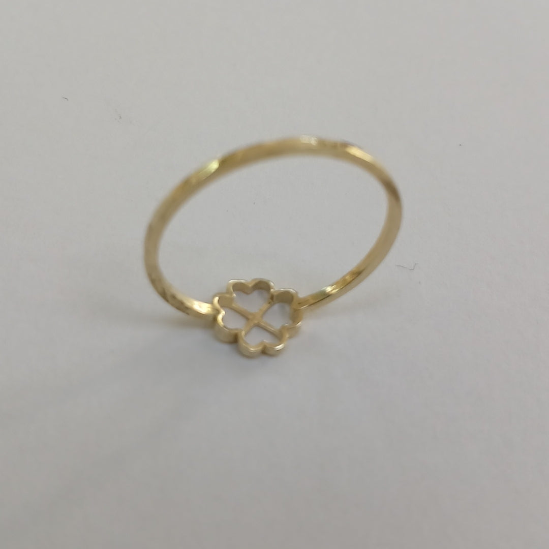 ANILLOS ANILLITO FIG TREBOL 10K TALLA 7 0.8 GR (NUEVO)
