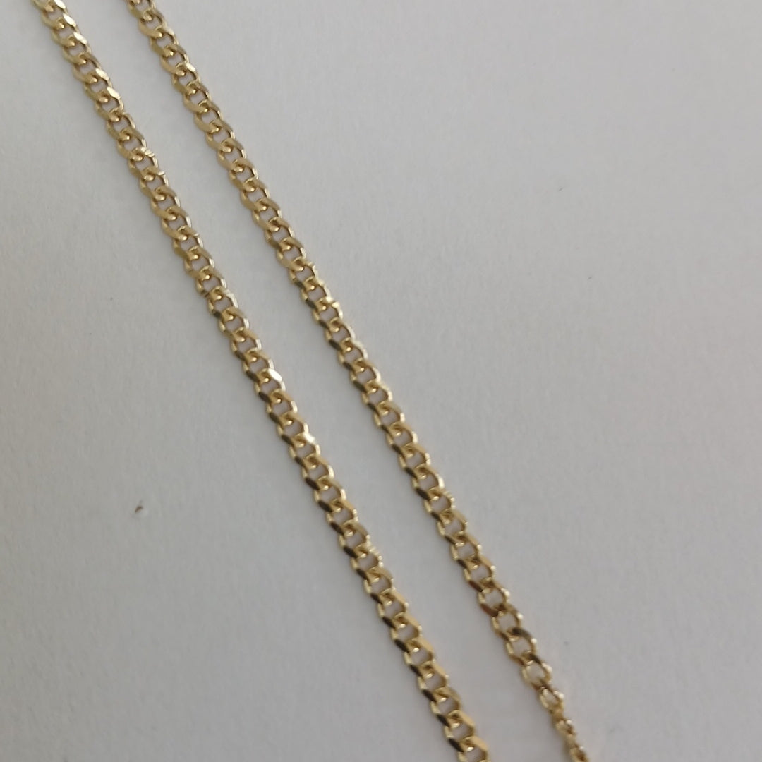 CADENAS TEJIDO BARBADA ORO 10K 55 CM 3.8 GR (NUEVO)