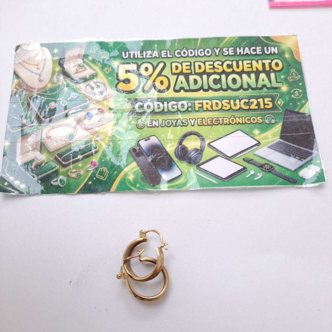 ARRACADAS PAR ORO 10 K 1,50 GRMS (SEMINUEVO)