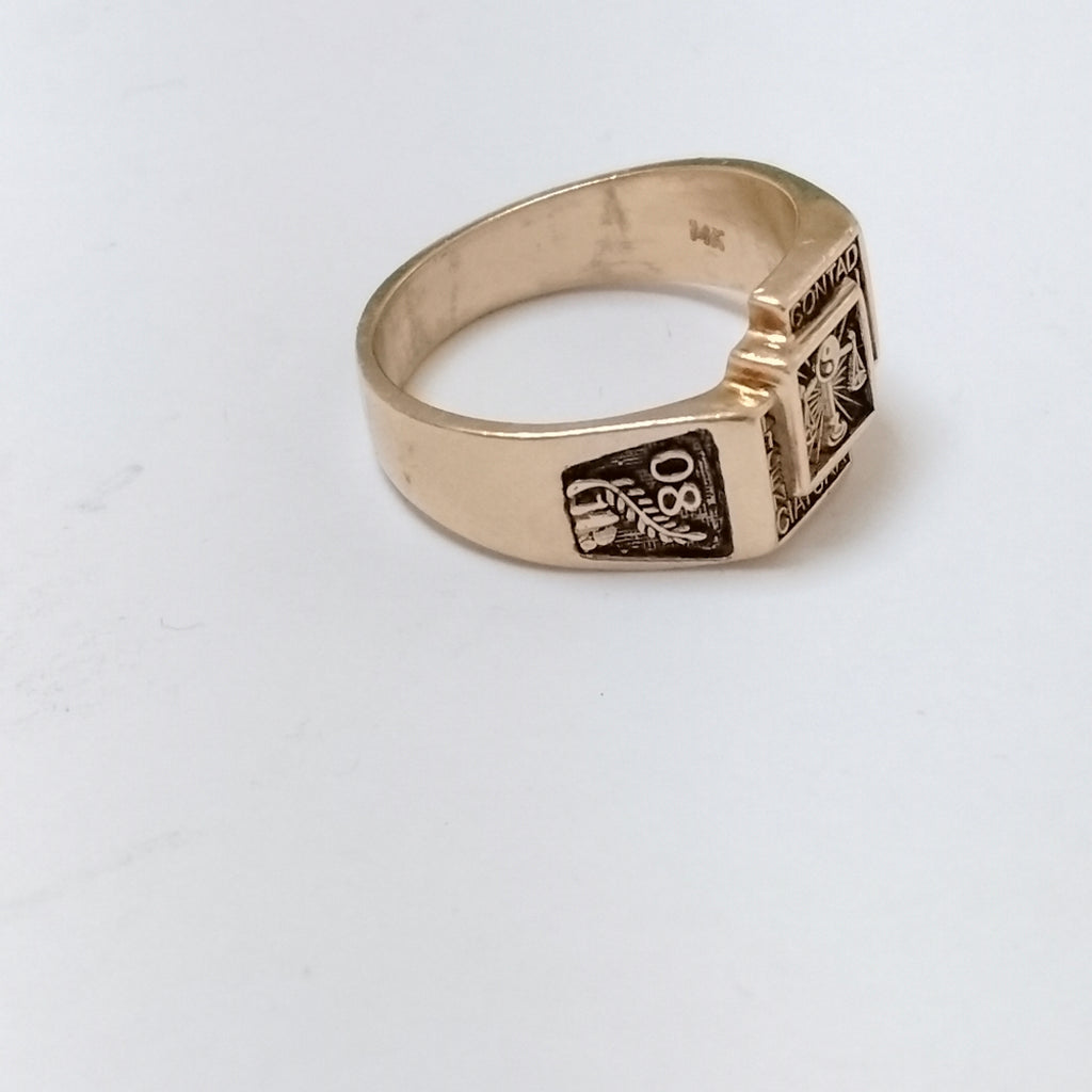 ANILLO DE GRADUACIÓN ORO 14 K 7.9 GRMS (SEMINUEVO)