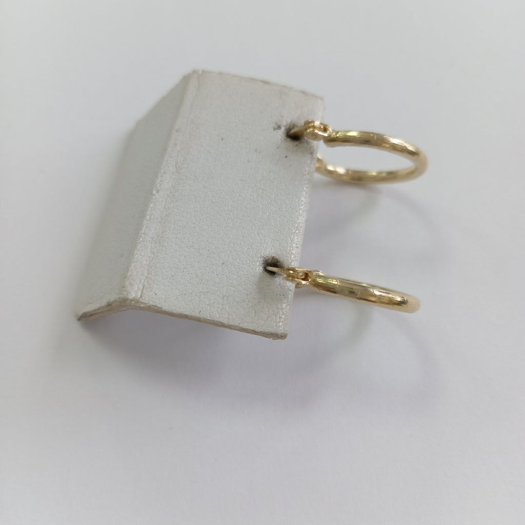 ARETES ARRACADAS ESTRIADAS 14K 1.4 GR (NUEVO)