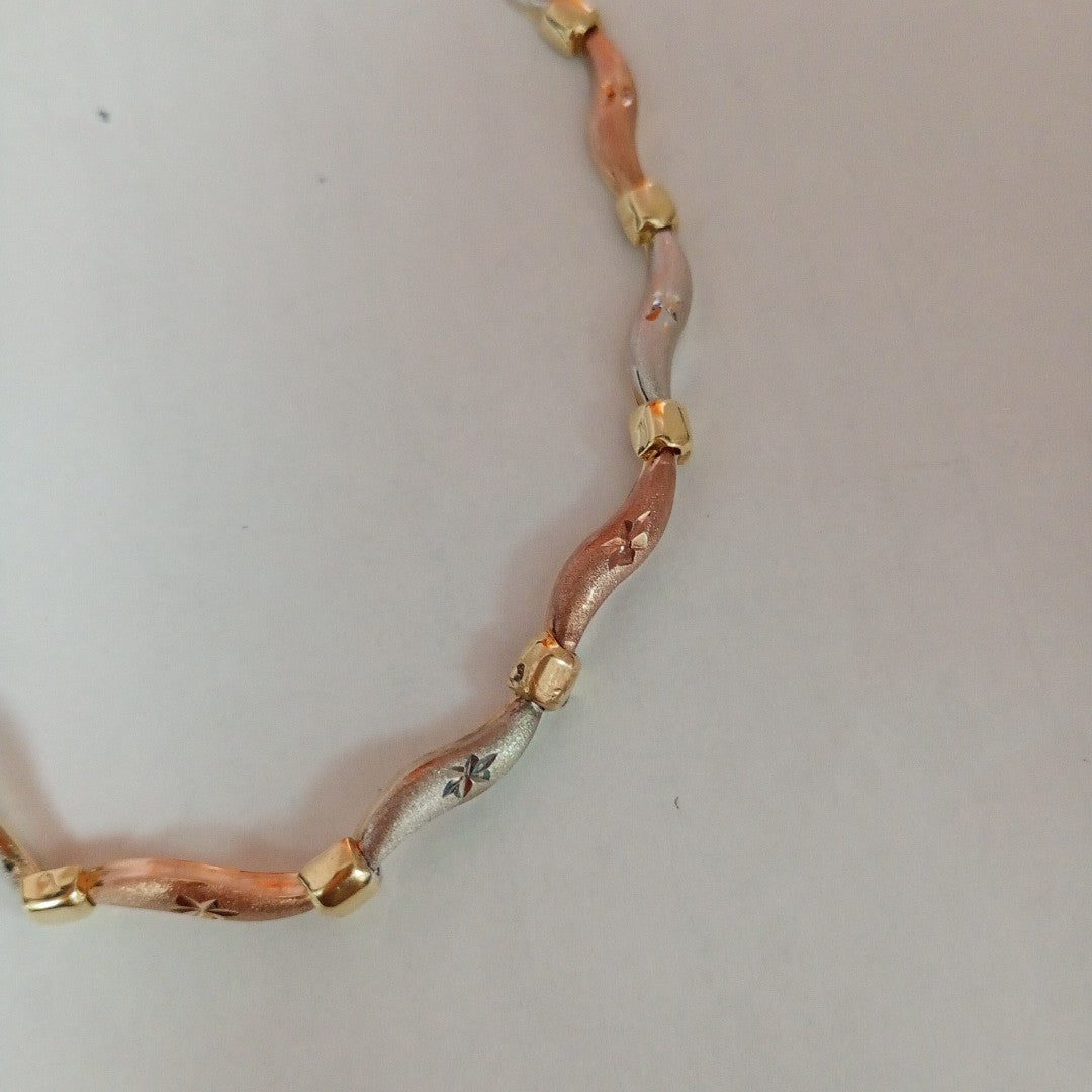 PULSERA ORO COMBINADO 10 K 4.3 GRMS (SEMINUEVO)