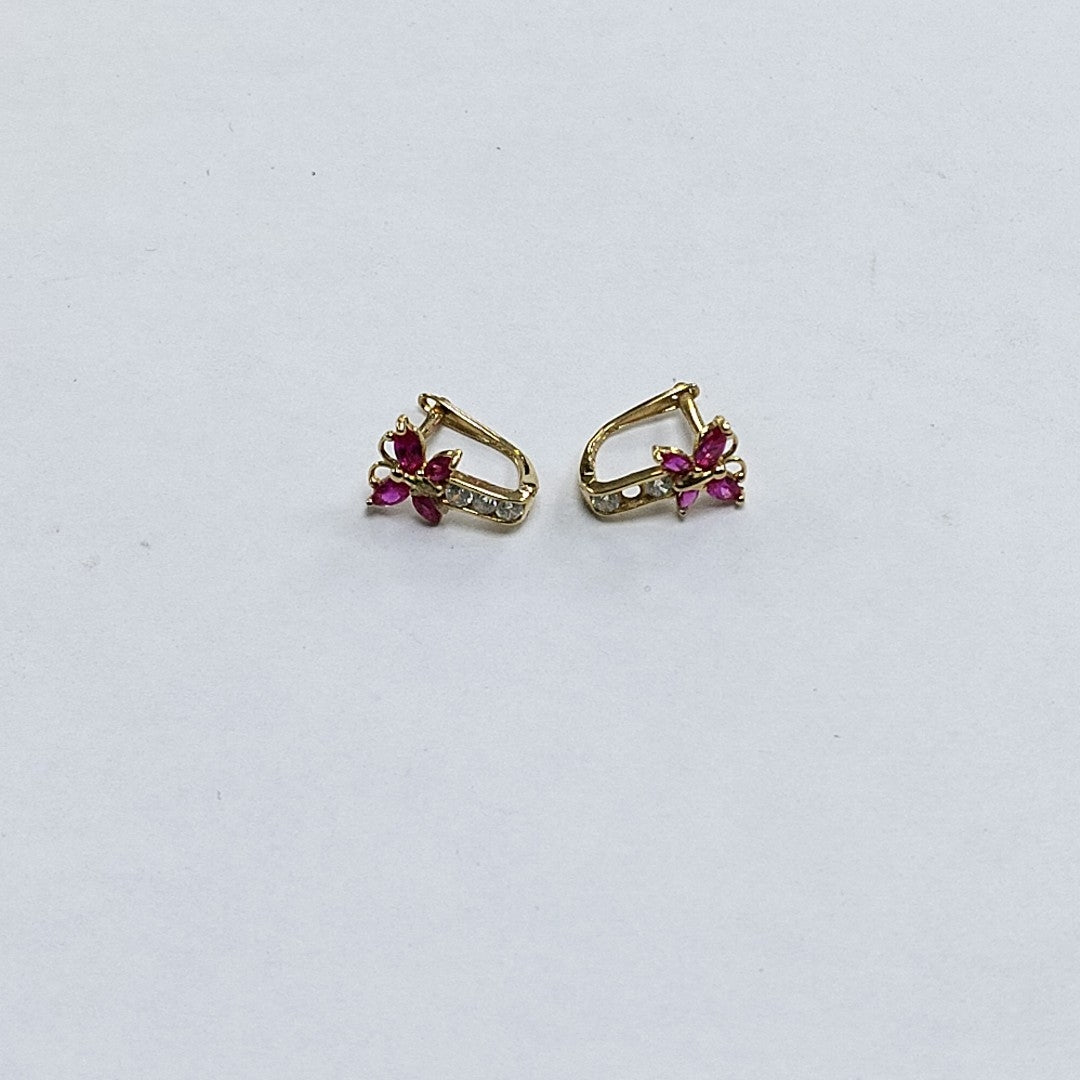 ARETES PAR ORO 14 K 1,30 GRMS (SEMINUEVO)