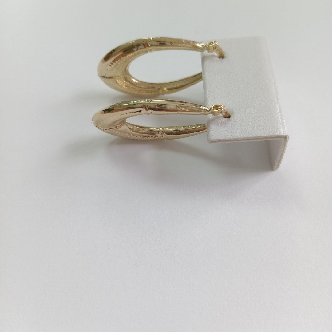 ARETES ARRACADAS ESTRIADAS 14K 2.7 GR (NUEVO)