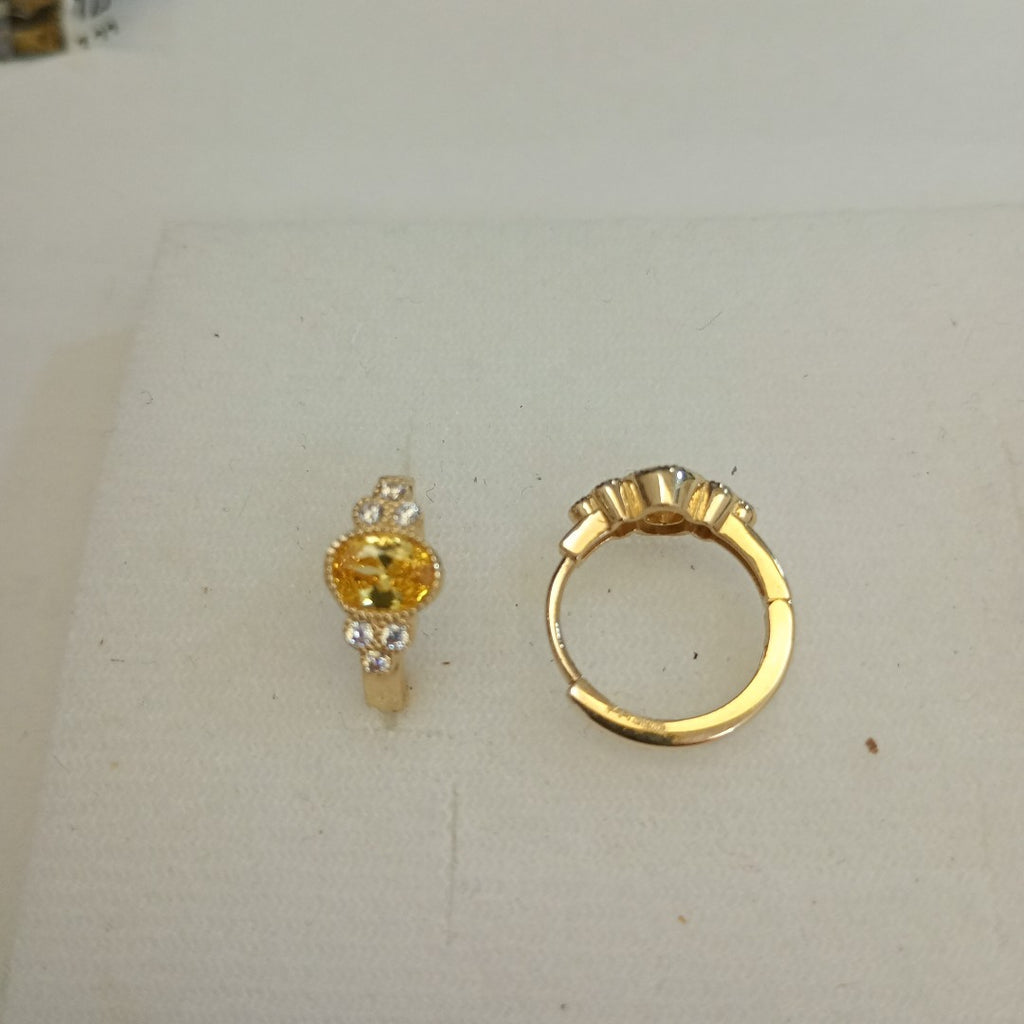 ARETES ARRACADAS CON CIRCONIAS Y PDRAS COL 14K 3.1 GR (NUEVO)