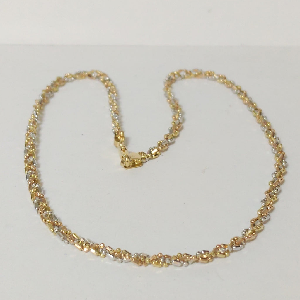 CADENA ORO COMBINADO 14 K 7.7 GRMS (SEMINUEVO)