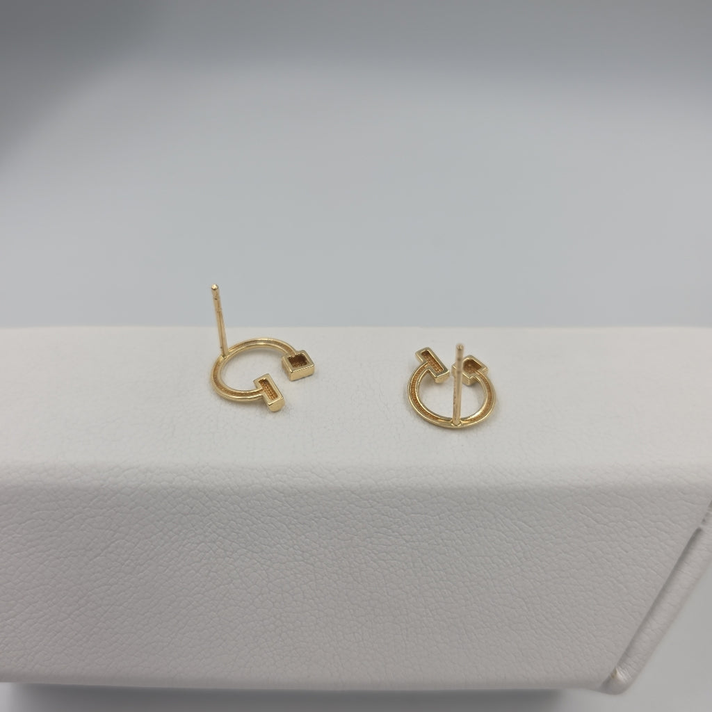 BROQUELES PAR ORO, ORO COMBINADO 14 K 1.3 GRMS (SEMINUEVO)