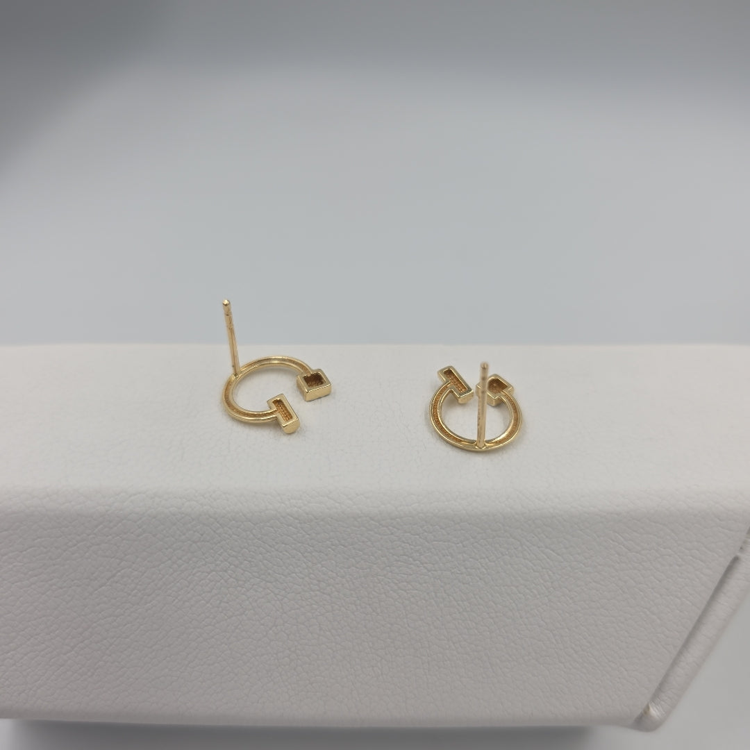 BROQUELES PAR ORO, ORO COMBINADO 14 K 1.3 GRMS (SEMINUEVO)
