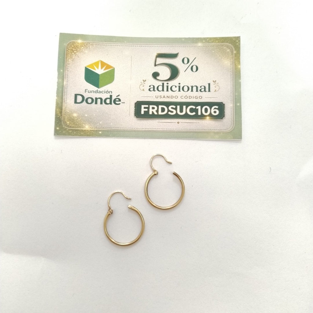 ARRACADAS PAR ORO 8 K 0.9 GRMS (SEMINUEVO)