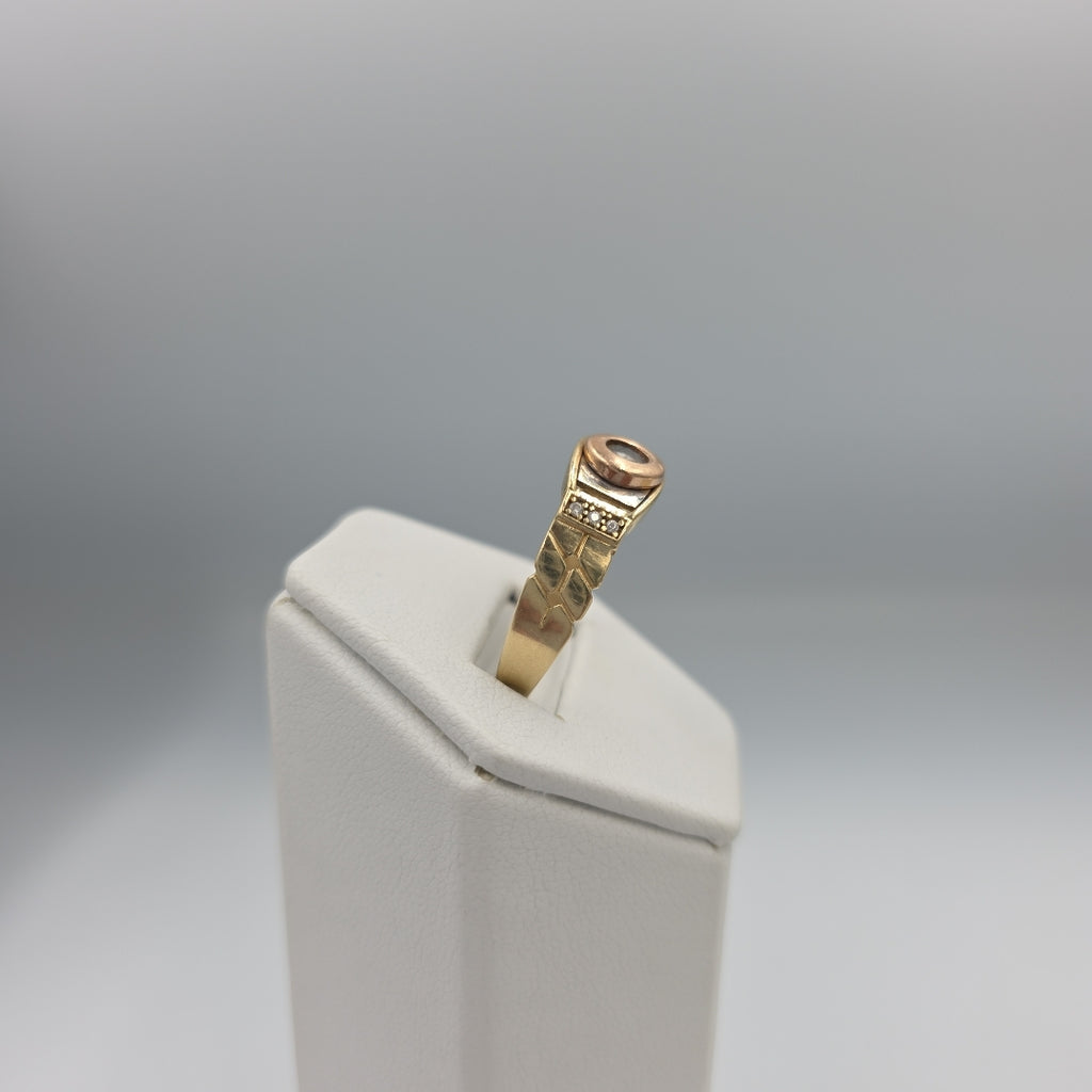 ANILLO ORO, ORO COMBINADO 10 K 4 GRMS (SEMINUEVO)