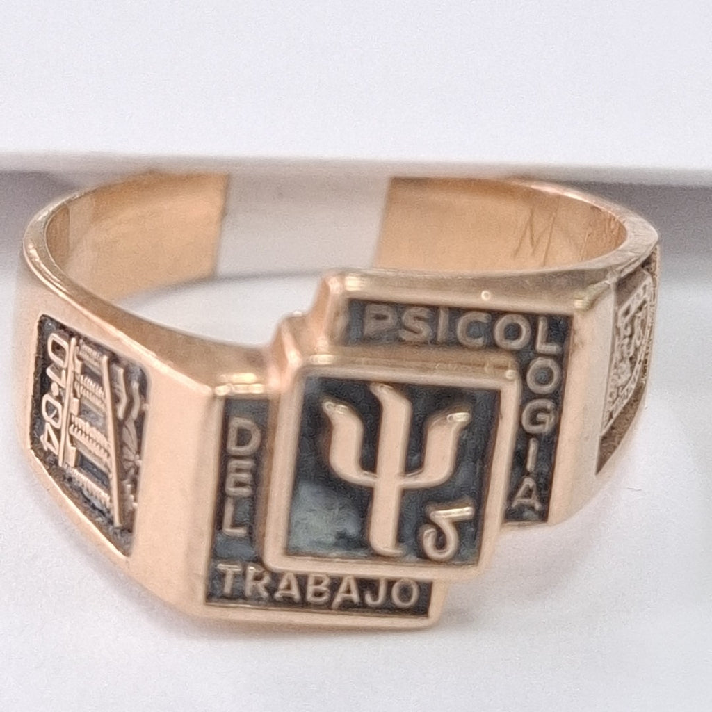 ANILLO DE GRADUACIÓN ORO 14 K 4.9 GRMS (SEMINUEVO)