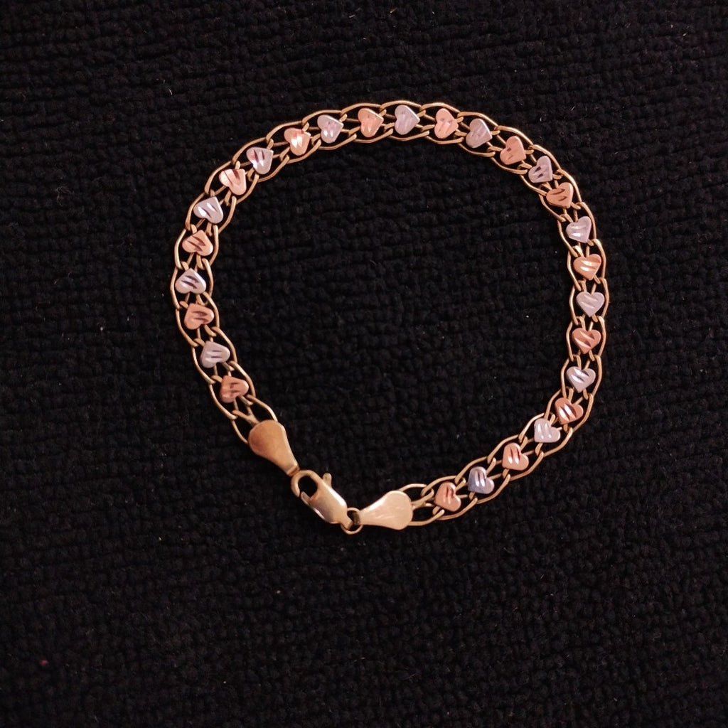PULSERA ORO COMBINADO 10 K 4.7 GRMS (SEMINUEVO)