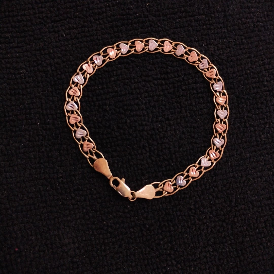 PULSERA ORO COMBINADO 10 K 4.7 GRMS (SEMINUEVO)
