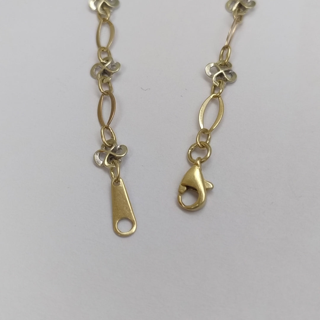 PULSERA ORO COMBINADO 14 K 3 GRMS (SEMINUEVO)