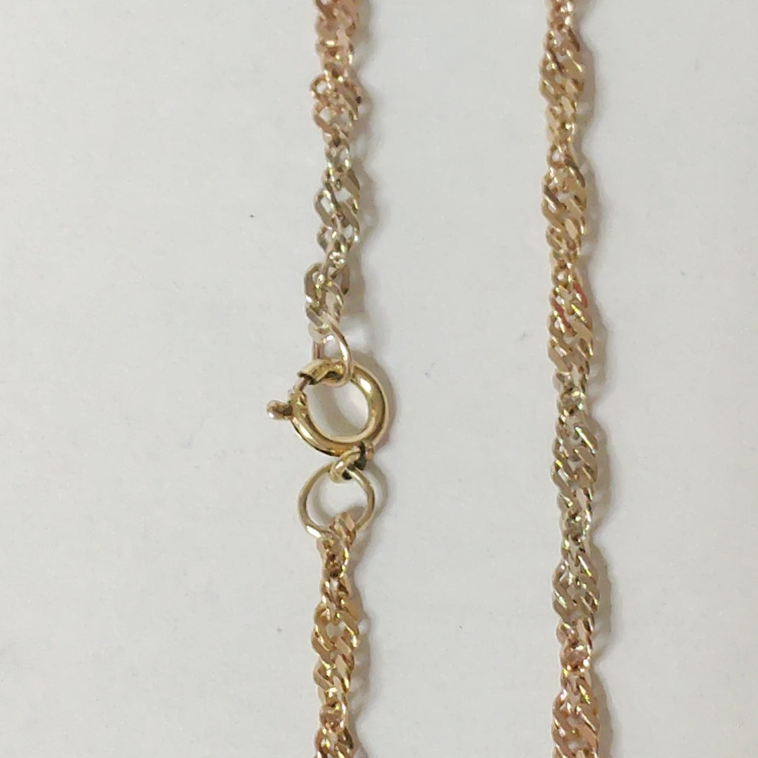 CADENA ORO COMBINADO 10 K 2,90 GRMS (SEMINUEVO)