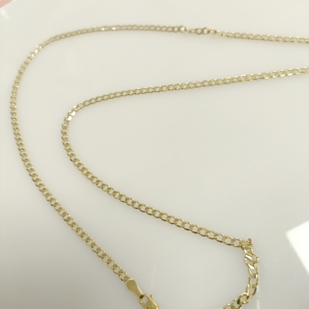 CADENA TEJIDO BARBADA 14K 60 CM 8.8 GR (NUEVO)
